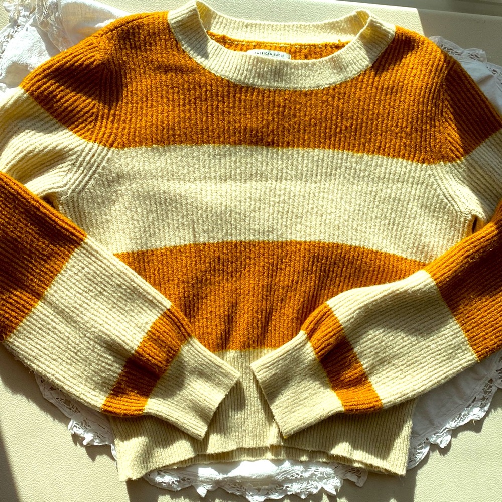 AMERICAN EAGLE soft color block sweater